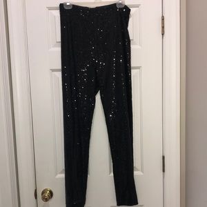 Black sequin pants